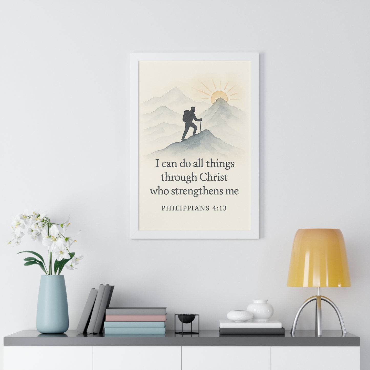 I Can Do All Things Through Christ That Strengthens Me Philippians 4:13 Framed Vertical Poster