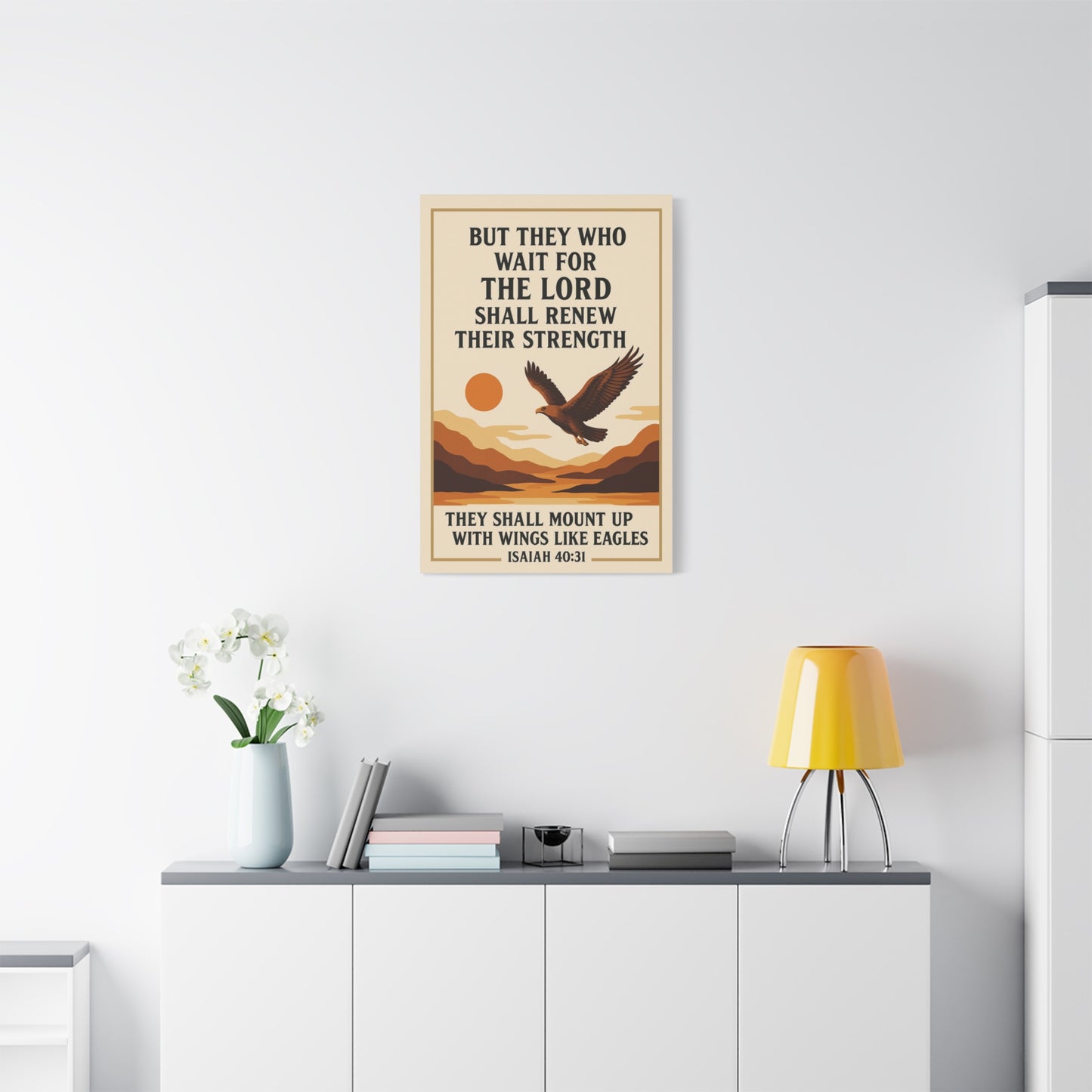 Isaiah 40:31 - Large Christian Wall Art Canvas