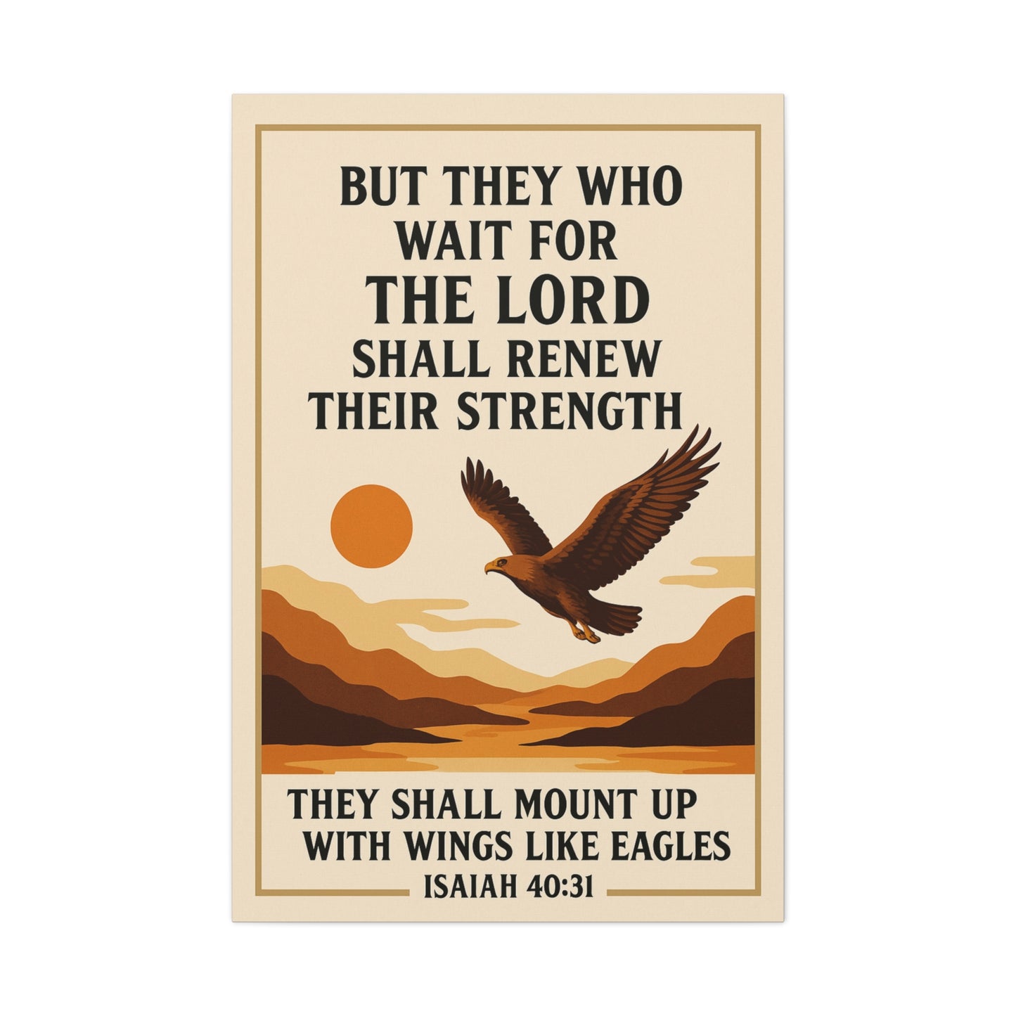 Isaiah 40:31 - Large Christian Wall Art Canvas