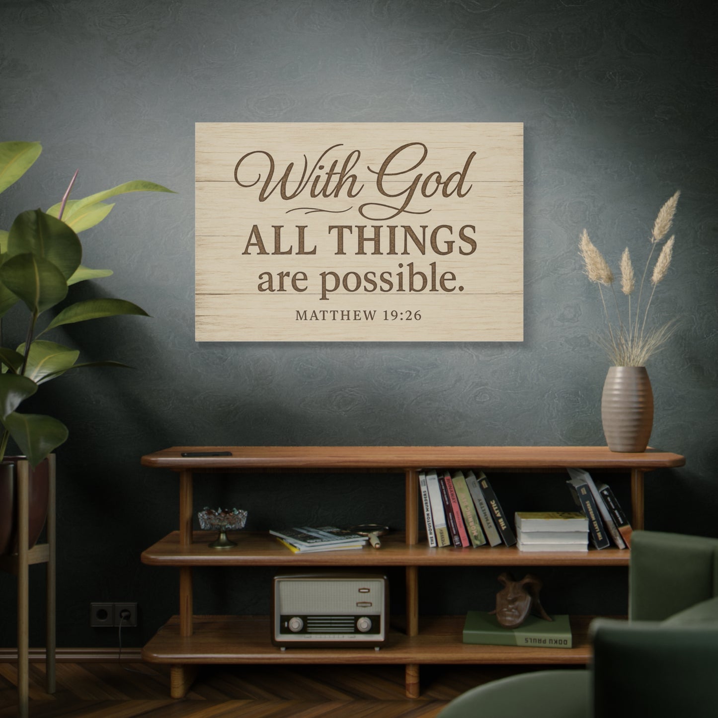 Canvas Print - With God All Things Are Possible Matthew 19:26