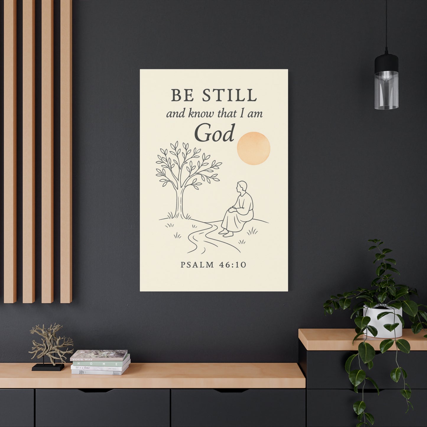 Be Still and Know That I Am God – Psalm 46:10 Christian Canvas Wall Art