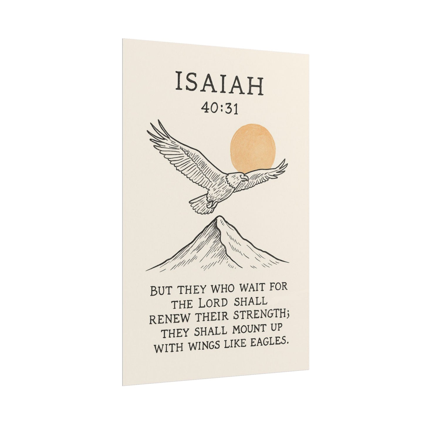Christian Vertical Poster Isaiah 40:31 - They Shall Mount Up With Wings Like Eagles