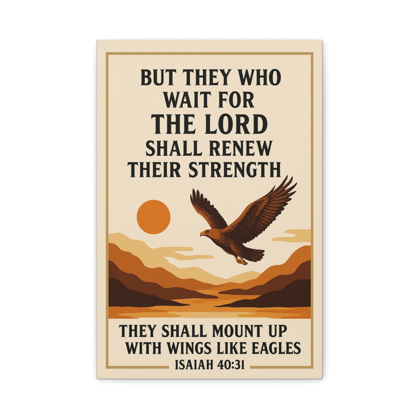 Isaiah 40:31 - Large Christian Wall Art Canvas
