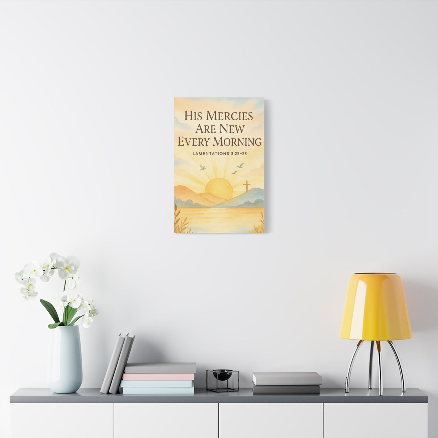 Christian Canvas Print - His Mercies Are New Every Morning Lamentation 3:22-23