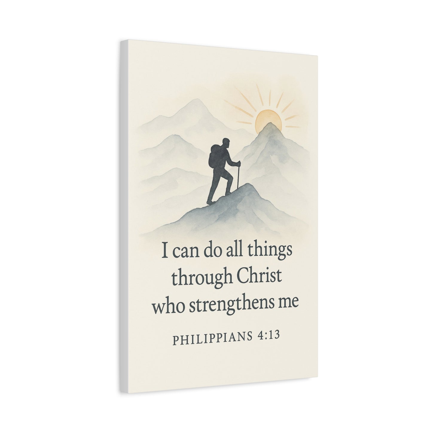 I Can Do All Things Through Christ – Philippians 4:13 Christian Canvas Wall Art