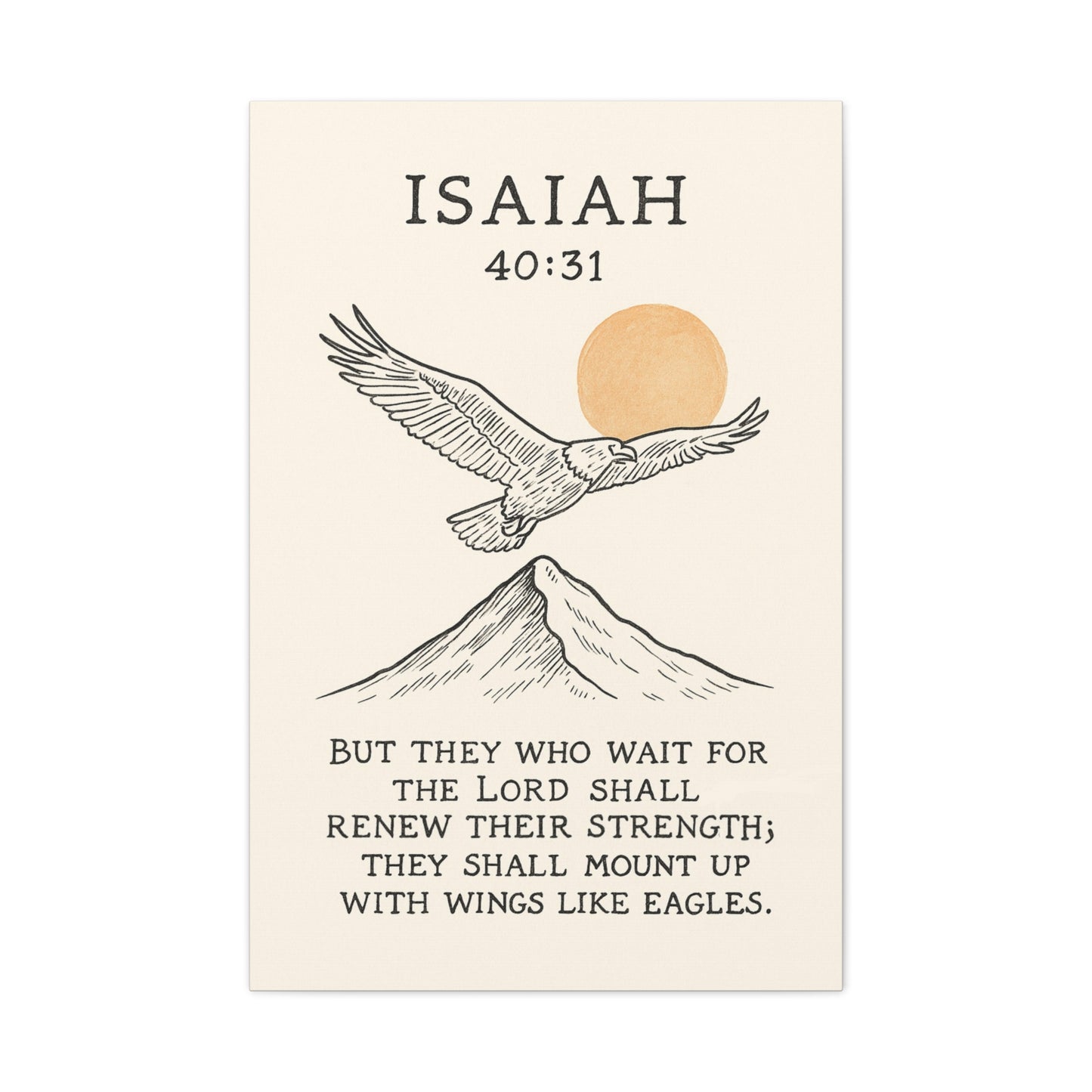 Those That Wait Upon the Lord Will Renew Their Strength – Isaiah 40:31 Christian Canvas Wall Art