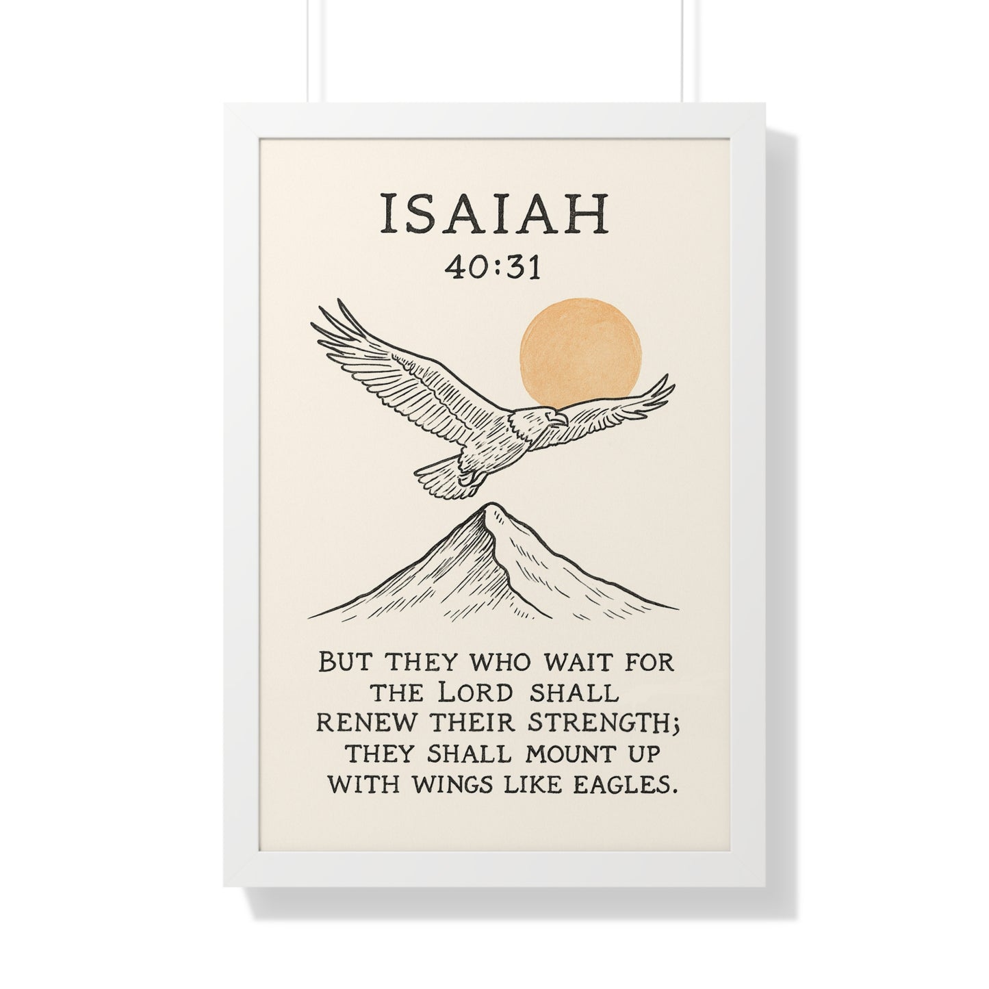Those That Wait Upon God Will Renew Their Strength Isaiah 40:31 Framed Vertical Poster