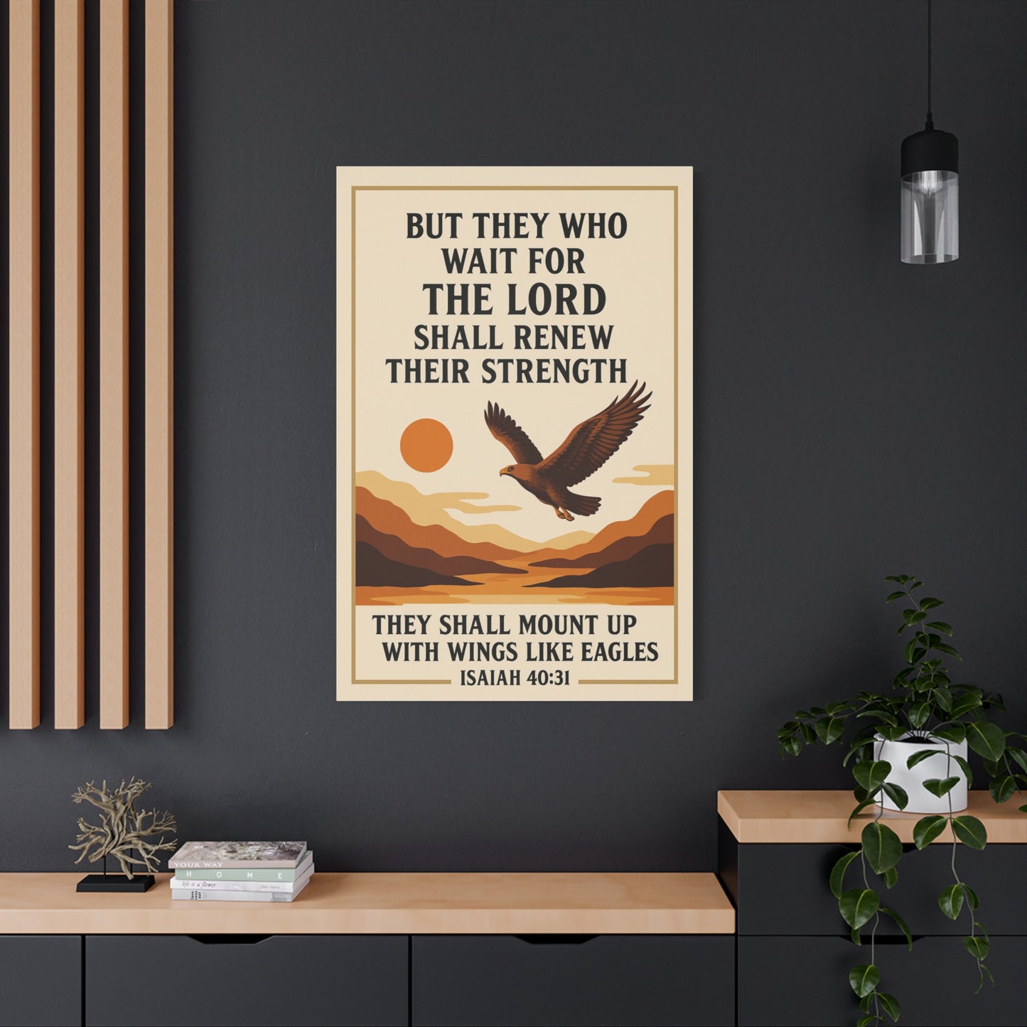 Isaiah 40:31 - Large Christian Wall Art Canvas