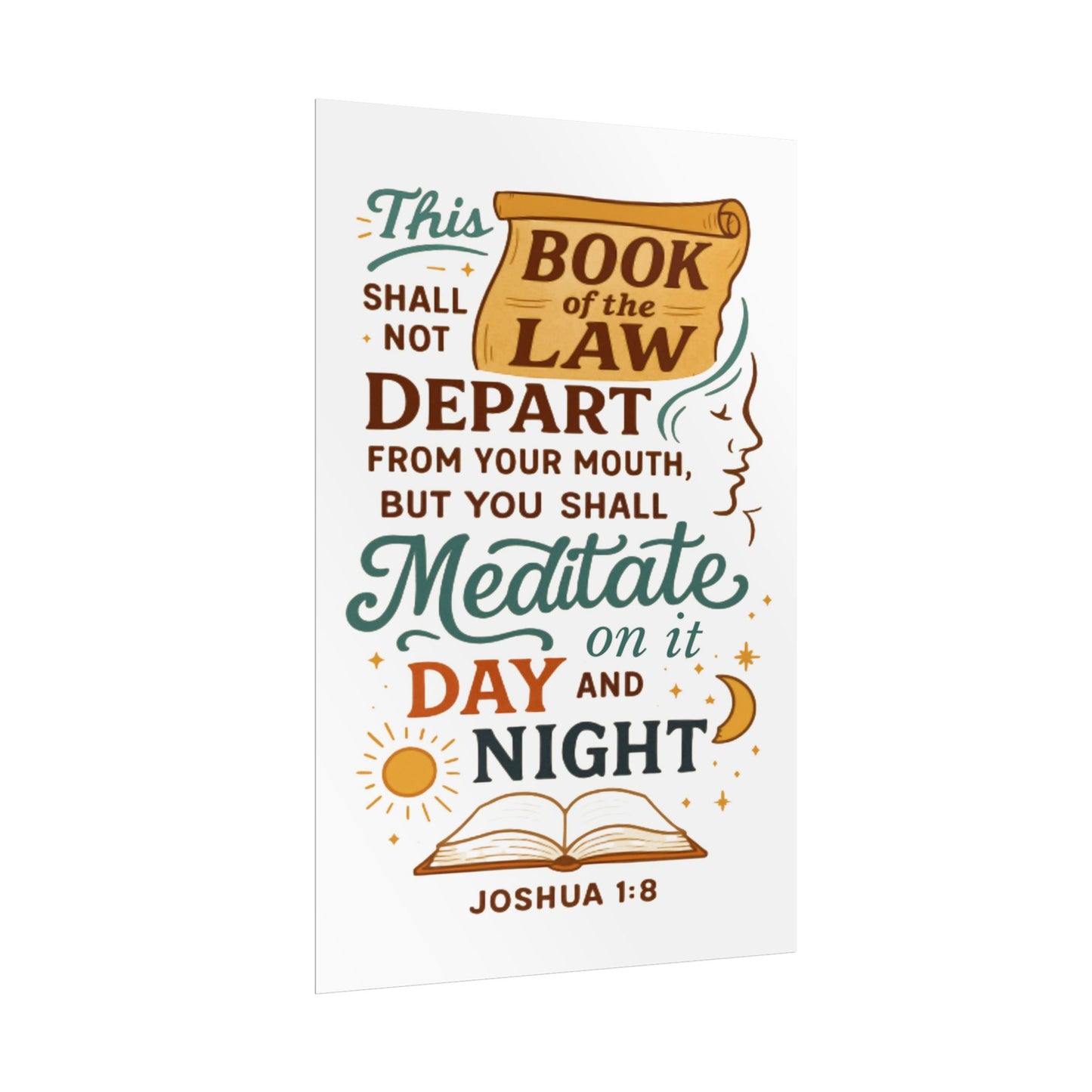 Joshua 1:8 Christian Posters
