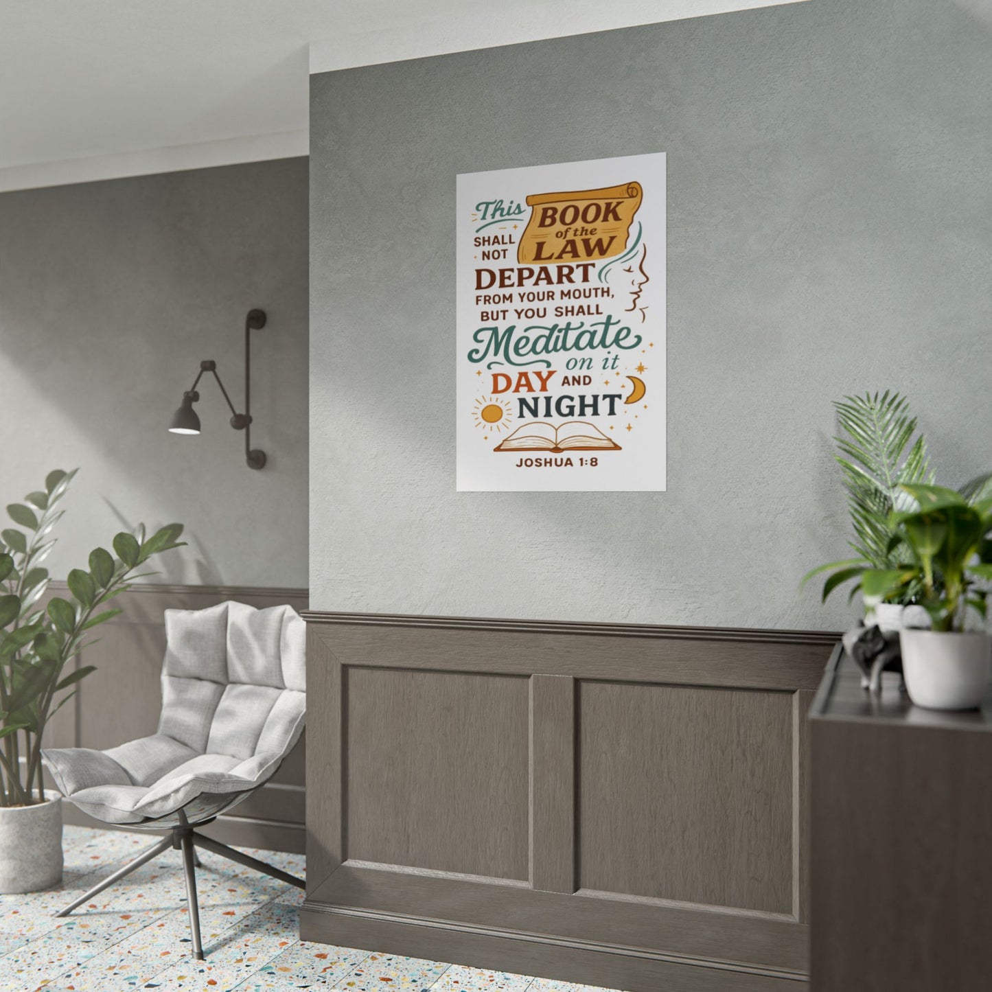Joshua 1:8 Christian Posters