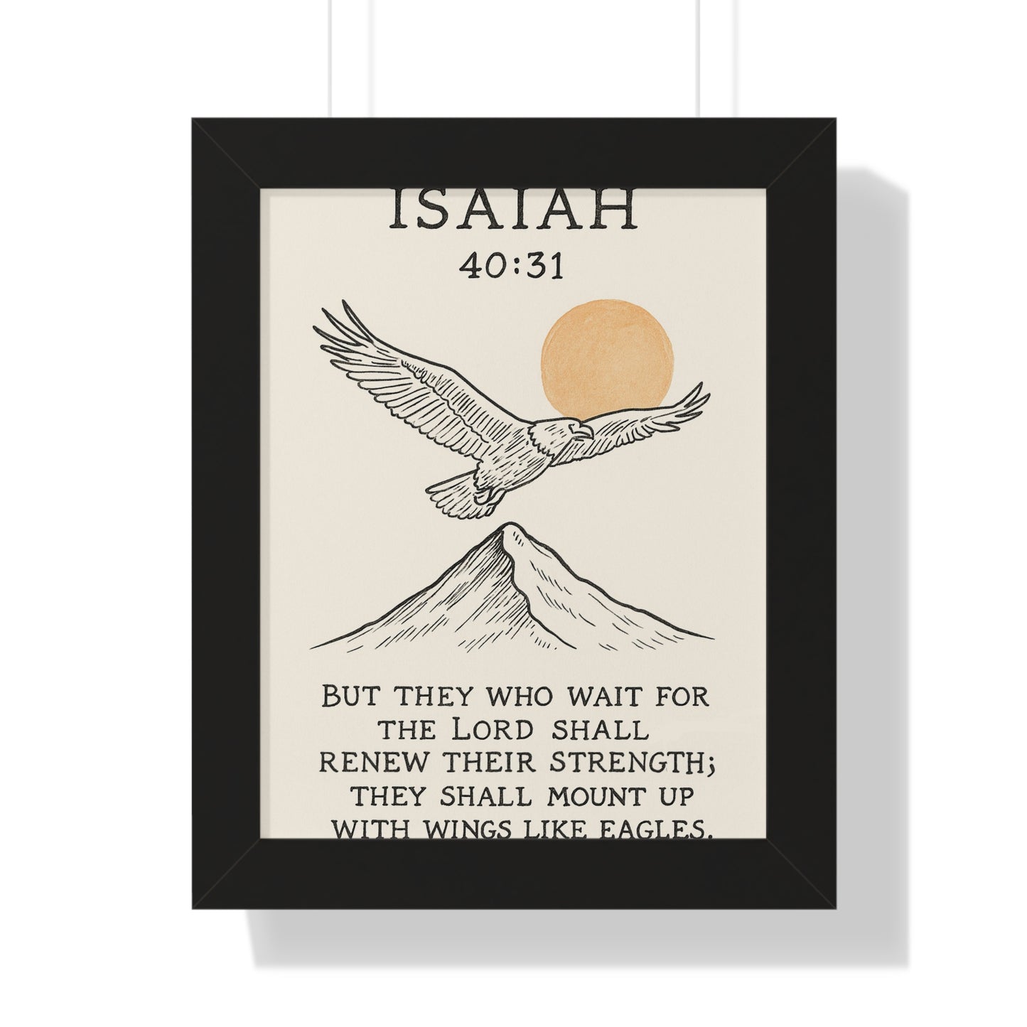Those That Wait Upon God Will Renew Their Strength Isaiah 40:31 Framed Vertical Poster