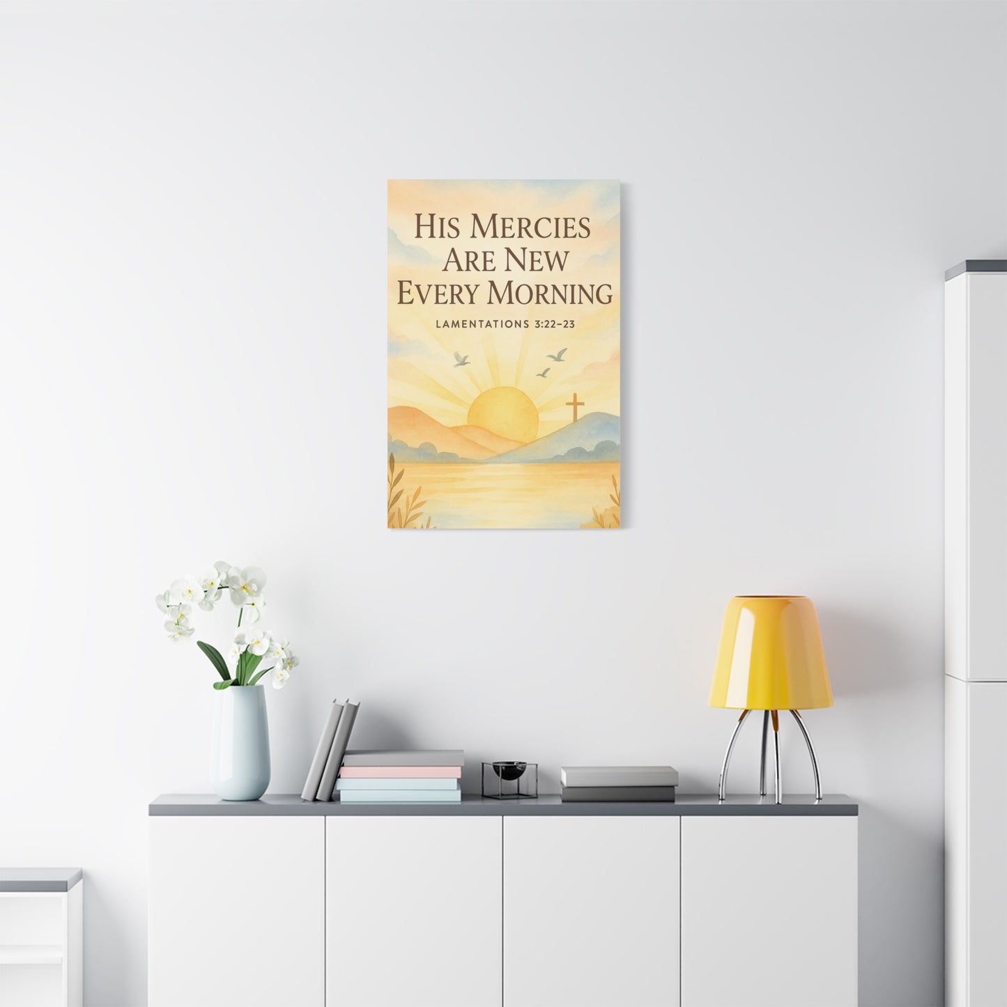 Christian Canvas Print - His Mercies Are New Every Morning Lamentation 3:22-23