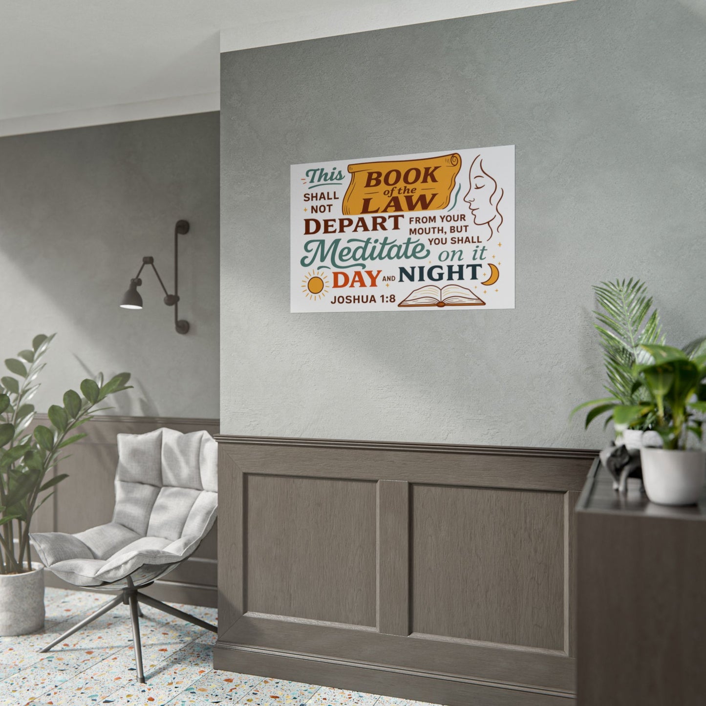 Joshua 1:8 Christian Posters