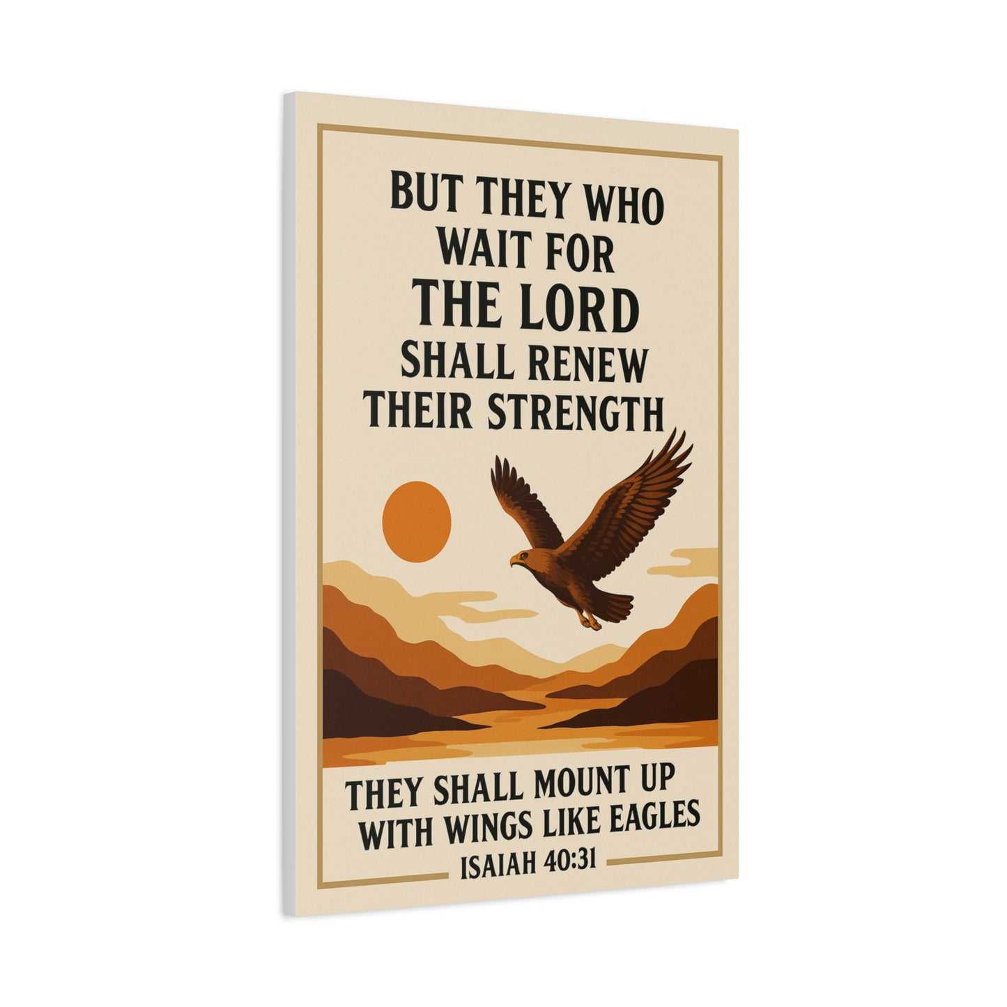 Isaiah 40:31 - Large Christian Wall Art Canvas