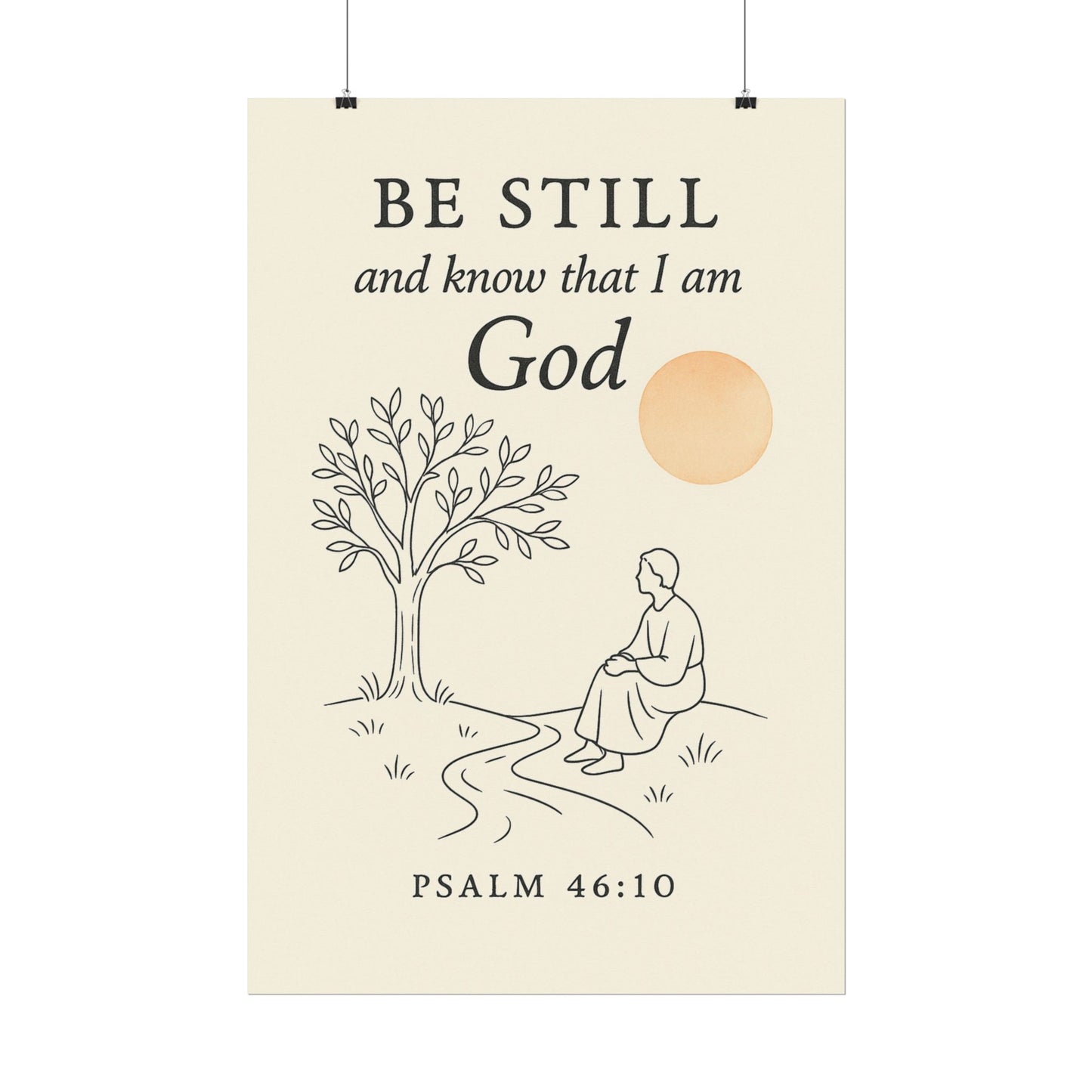 Christian Vertical Poster Psalm 46:10 - Be Still and Know That I Am God