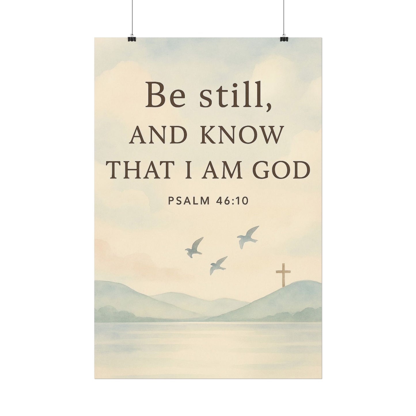 Be Still And Know That I Am God Psalm 46:10 Christian Posters