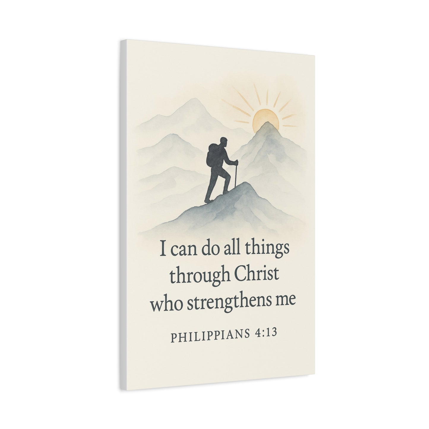 I Can Do All Things Through Christ – Philippians 4:13 Christian Canvas Wall Art
