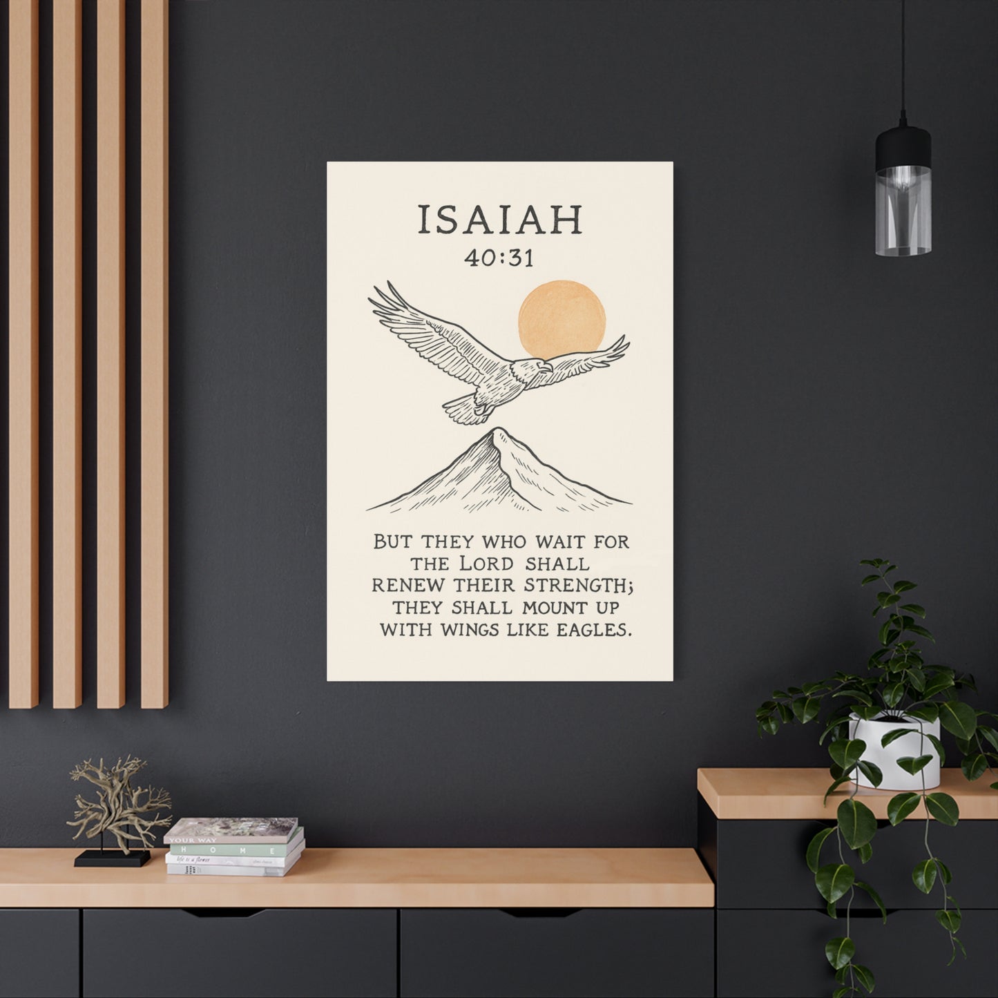 Those That Wait Upon the Lord Will Renew Their Strength – Isaiah 40:31 Christian Canvas Wall Art