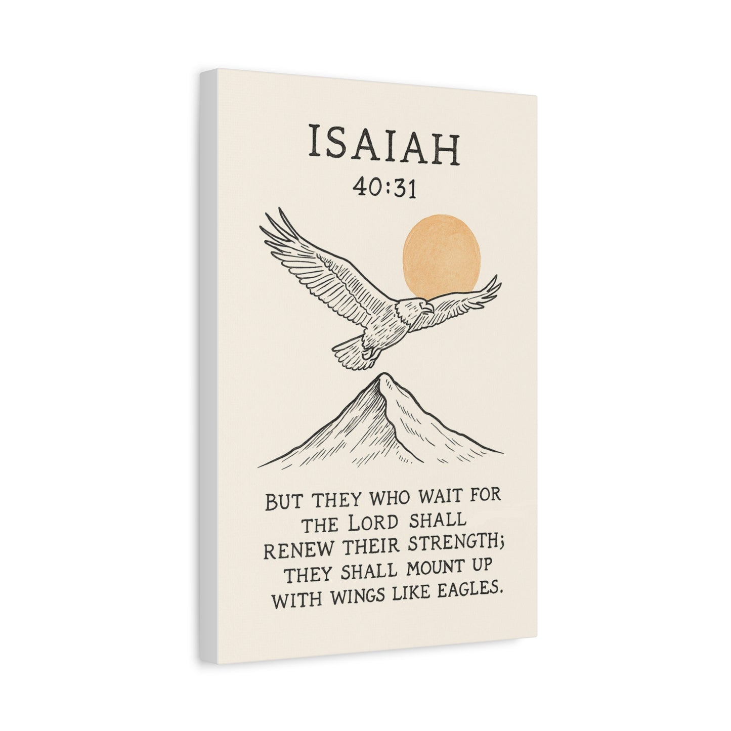 Those That Wait Upon the Lord Will Renew Their Strength – Isaiah 40:31 Christian Canvas Wall Art