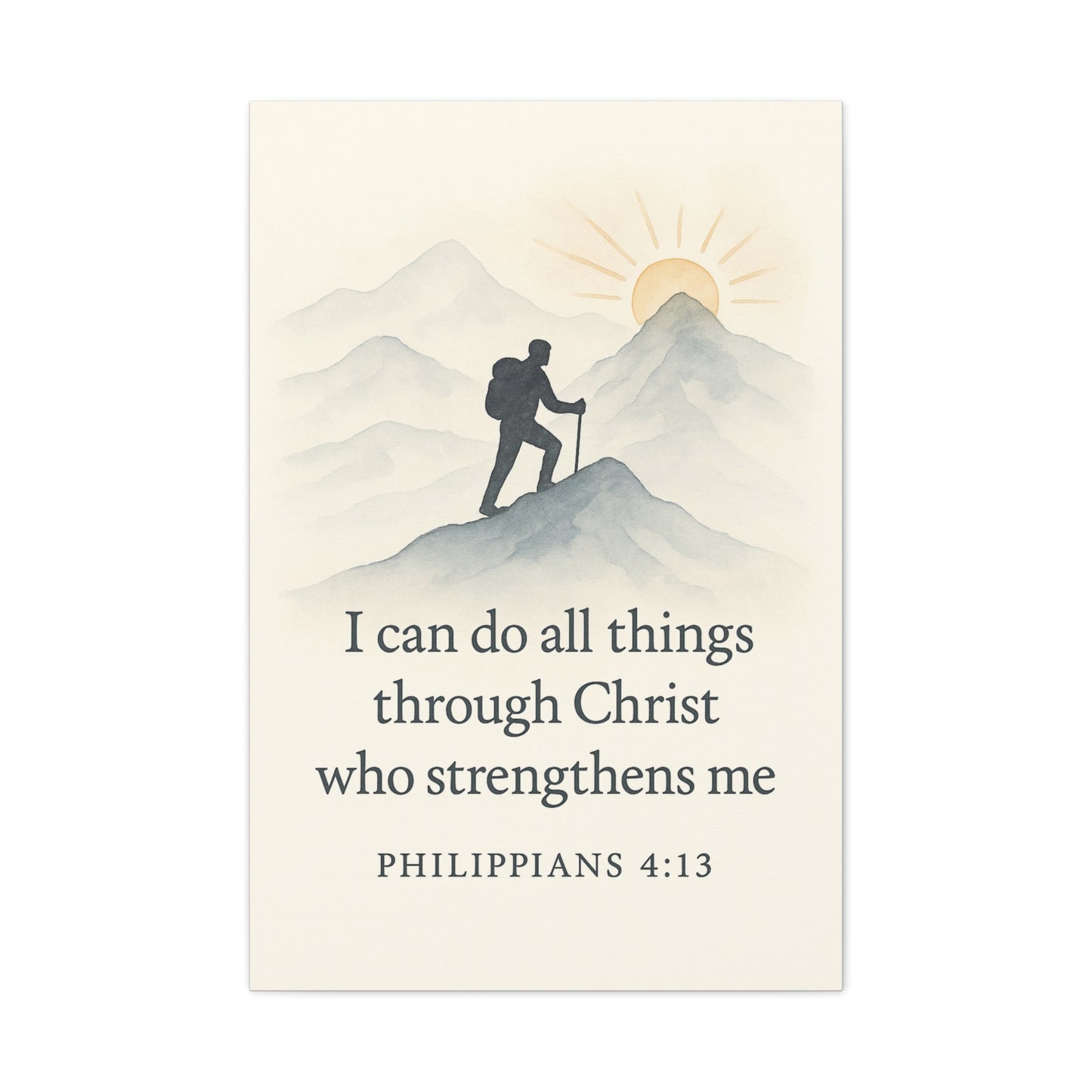 I Can Do All Things Through Christ – Philippians 4:13 Christian Canvas Wall Art