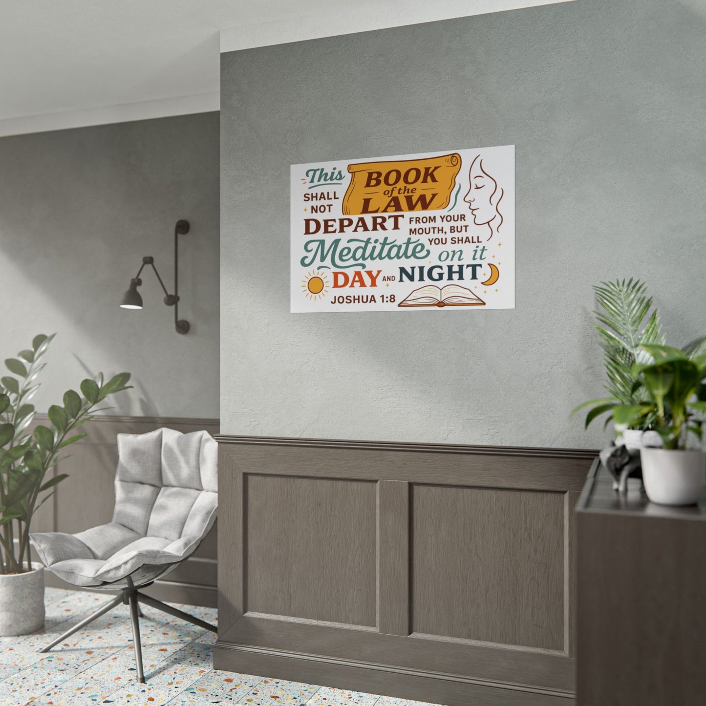 Joshua 1:8 Christian Posters
