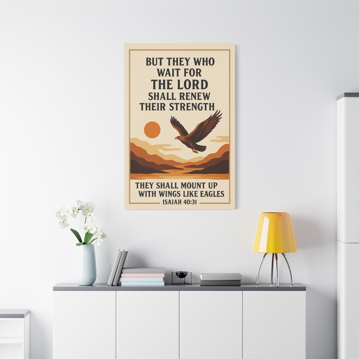 Isaiah 40:31 - Large Christian Wall Art Canvas