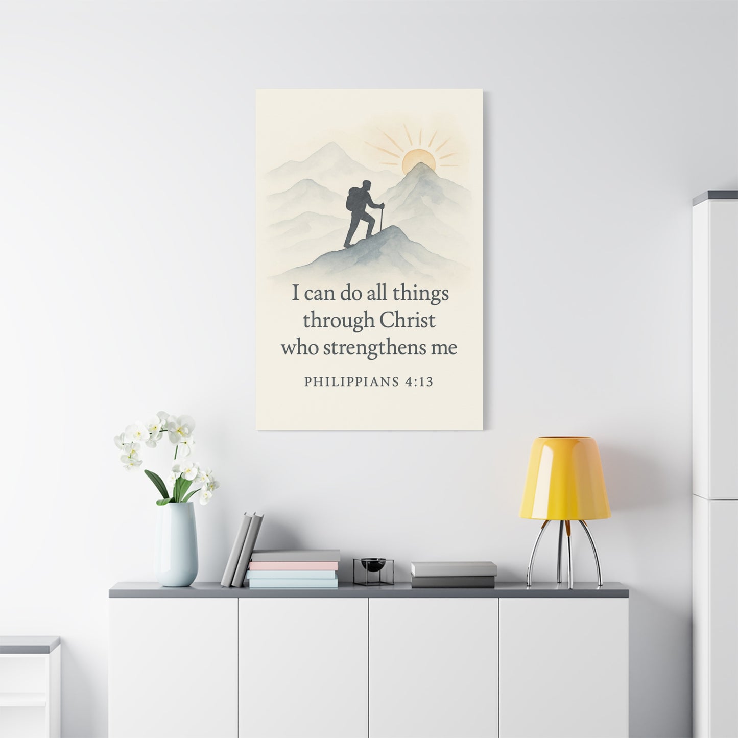 I Can Do All Things Through Christ – Philippians 4:13 Christian Canvas Wall Art