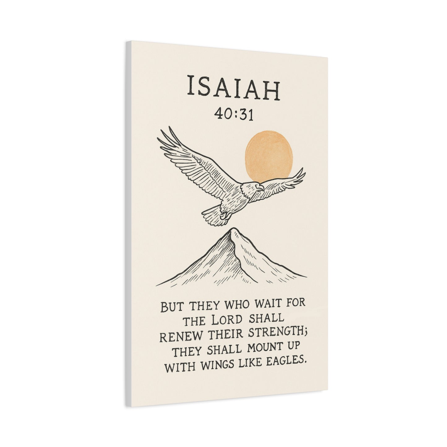 Those That Wait Upon the Lord Will Renew Their Strength – Isaiah 40:31 Christian Canvas Wall Art