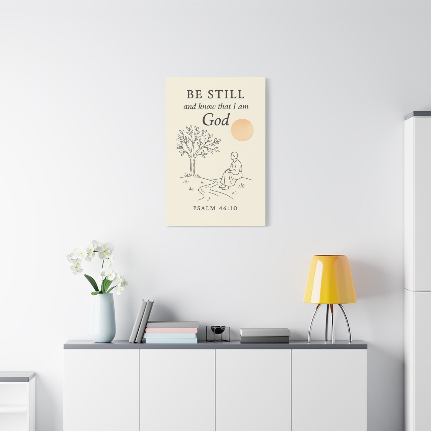 Be Still and Know That I Am God – Psalm 46:10 Christian Canvas Wall Art