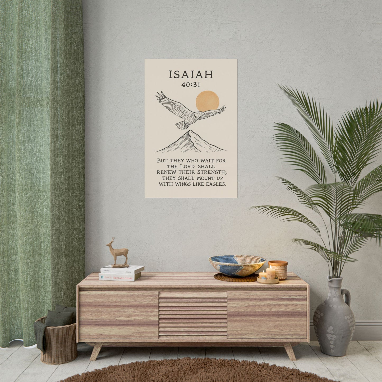 Christian Vertical Poster Isaiah 40:31 - They Shall Mount Up With Wings Like Eagles