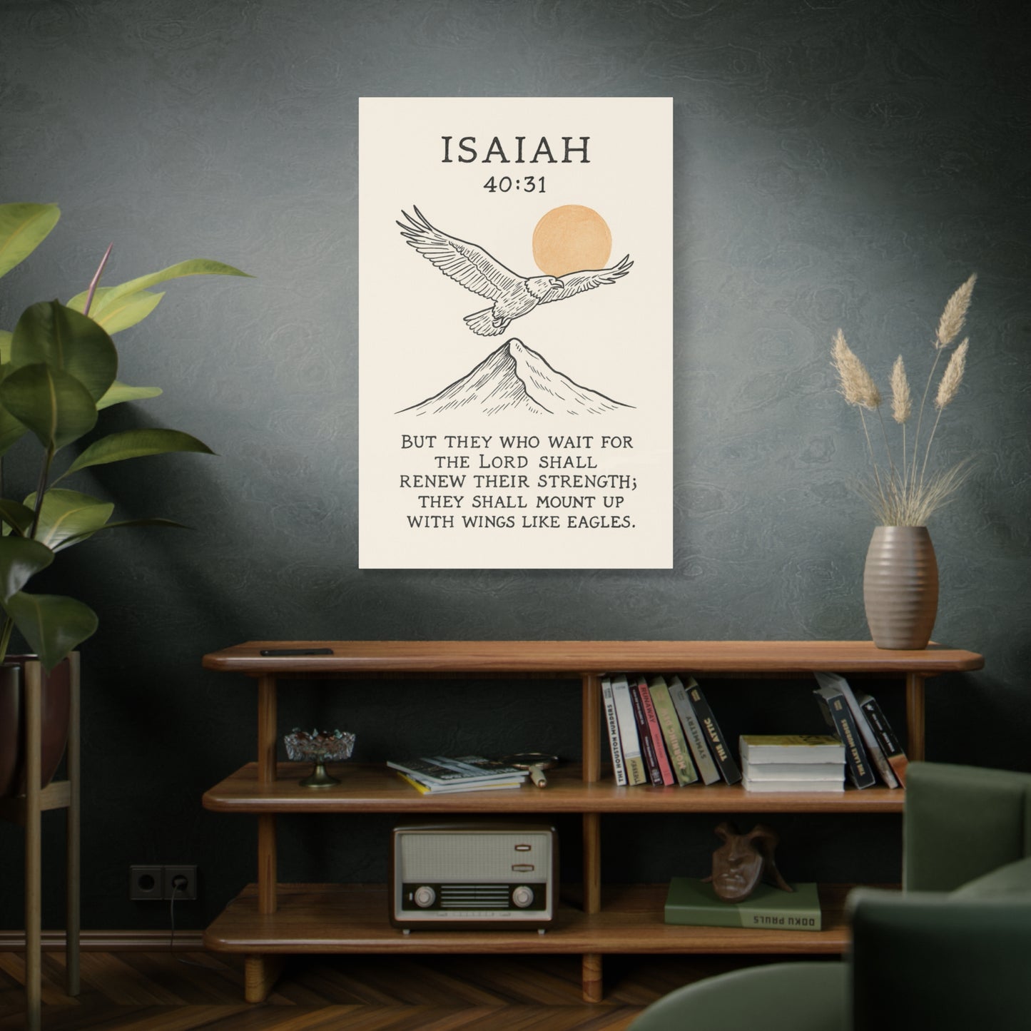 Those That Wait Upon the Lord Will Renew Their Strength – Isaiah 40:31 Christian Canvas Wall Art