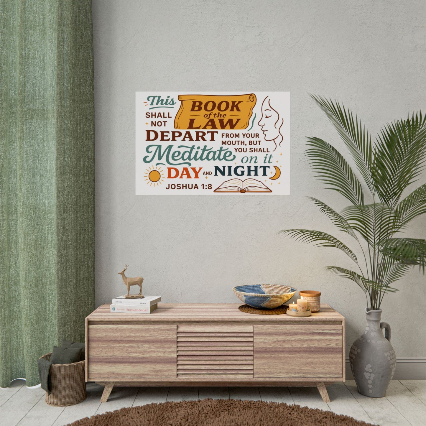 Joshua 1:8 Christian Posters