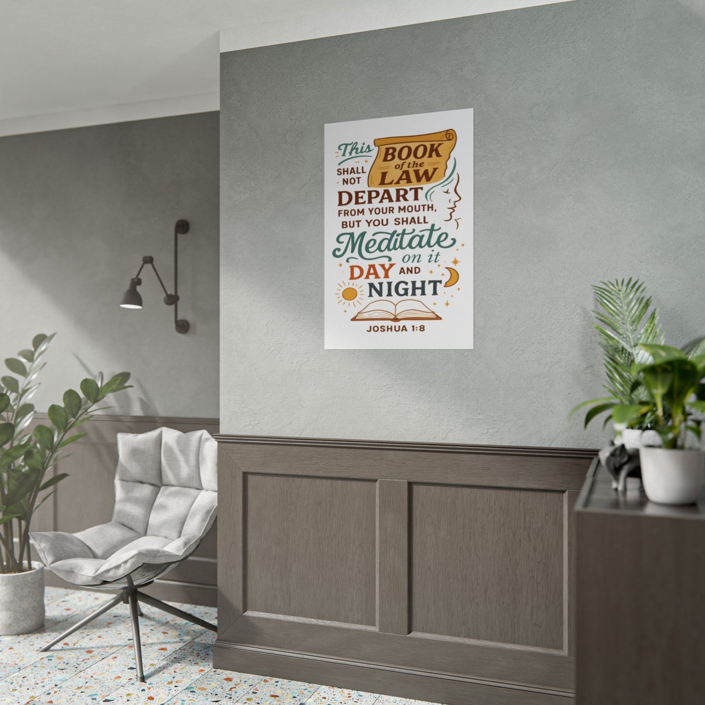 Joshua 1:8 Christian Posters