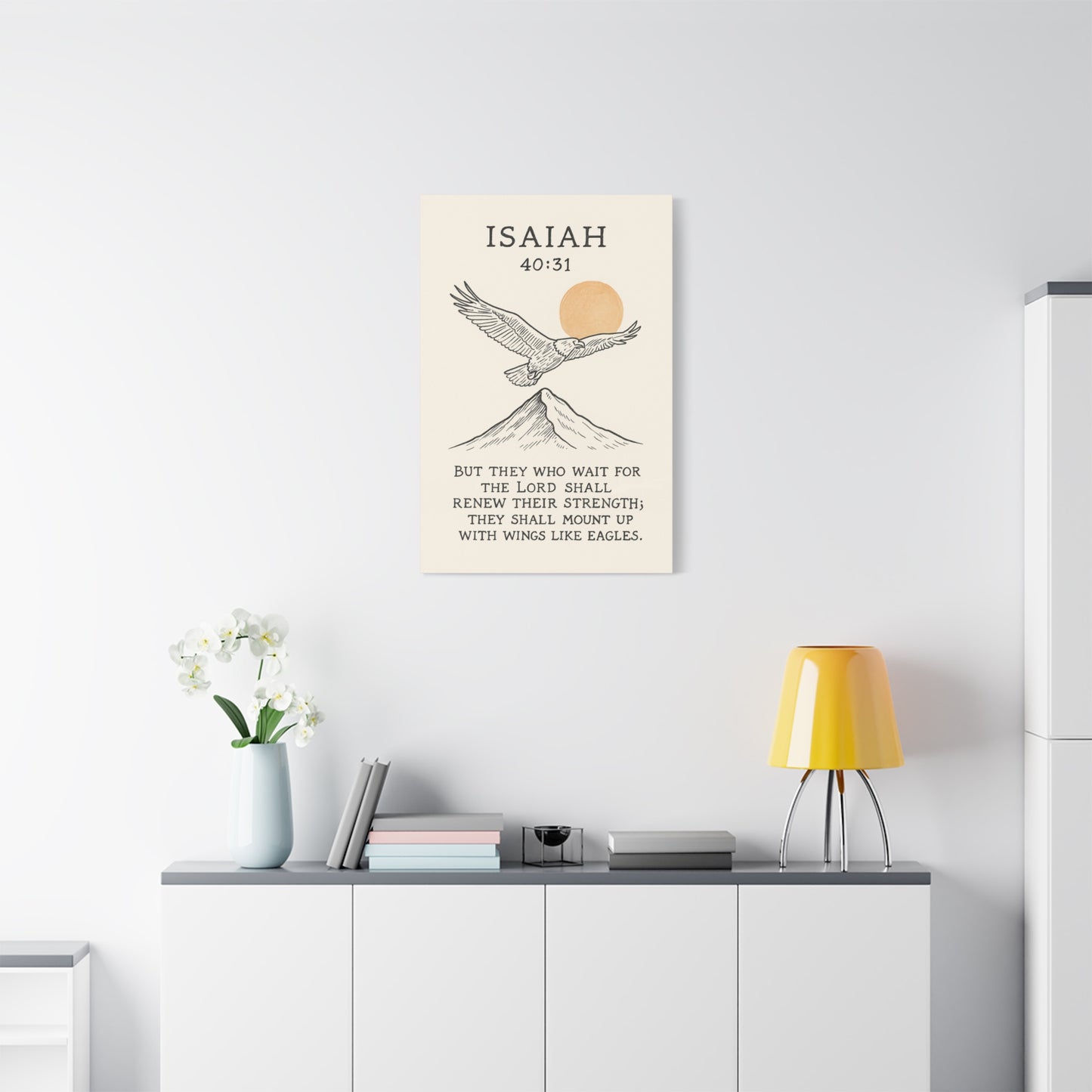 Those That Wait Upon the Lord Will Renew Their Strength – Isaiah 40:31 Christian Canvas Wall Art