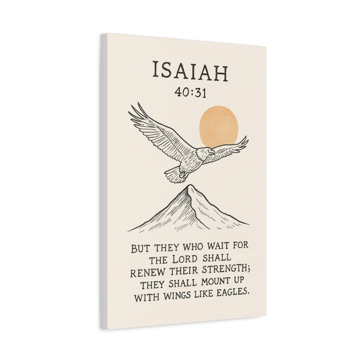 Those That Wait Upon the Lord Will Renew Their Strength – Isaiah 40:31 Christian Canvas Wall Art