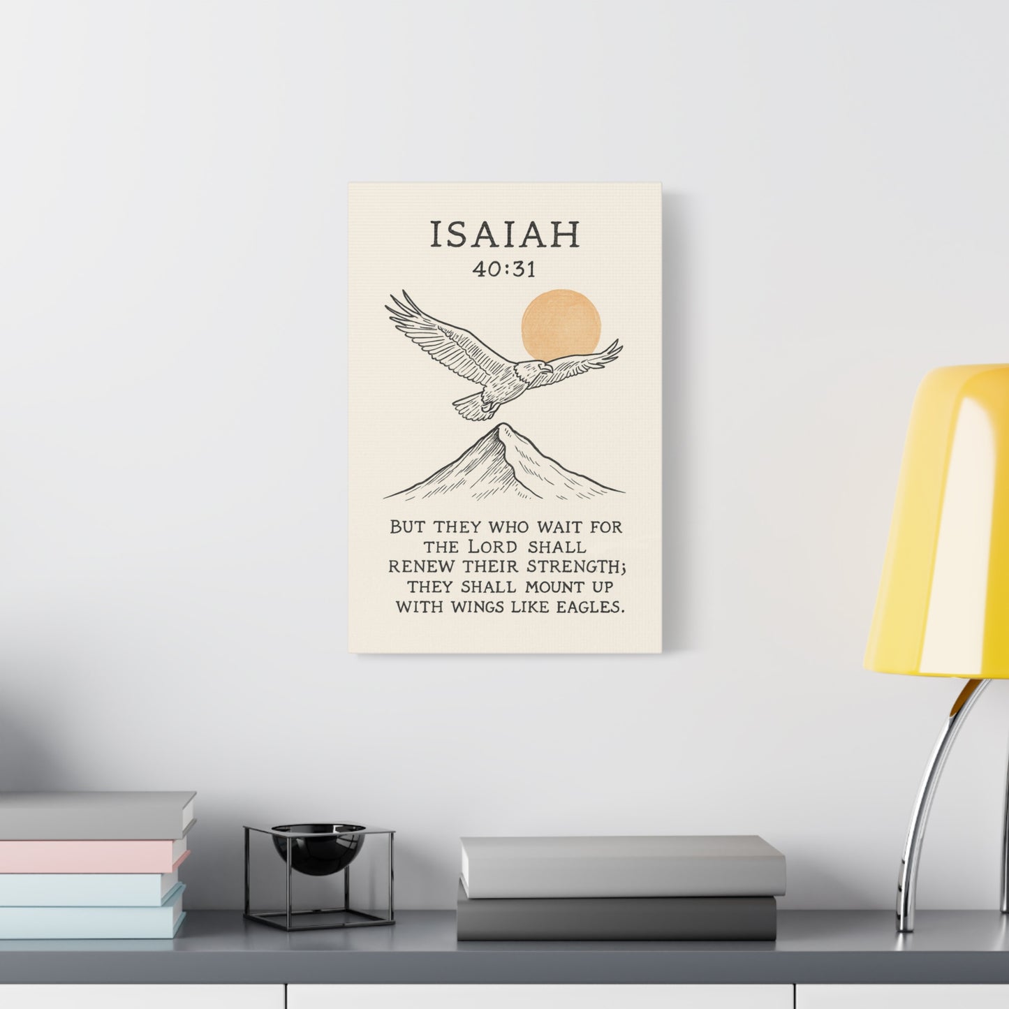 Those That Wait Upon the Lord Will Renew Their Strength – Isaiah 40:31 Christian Canvas Wall Art