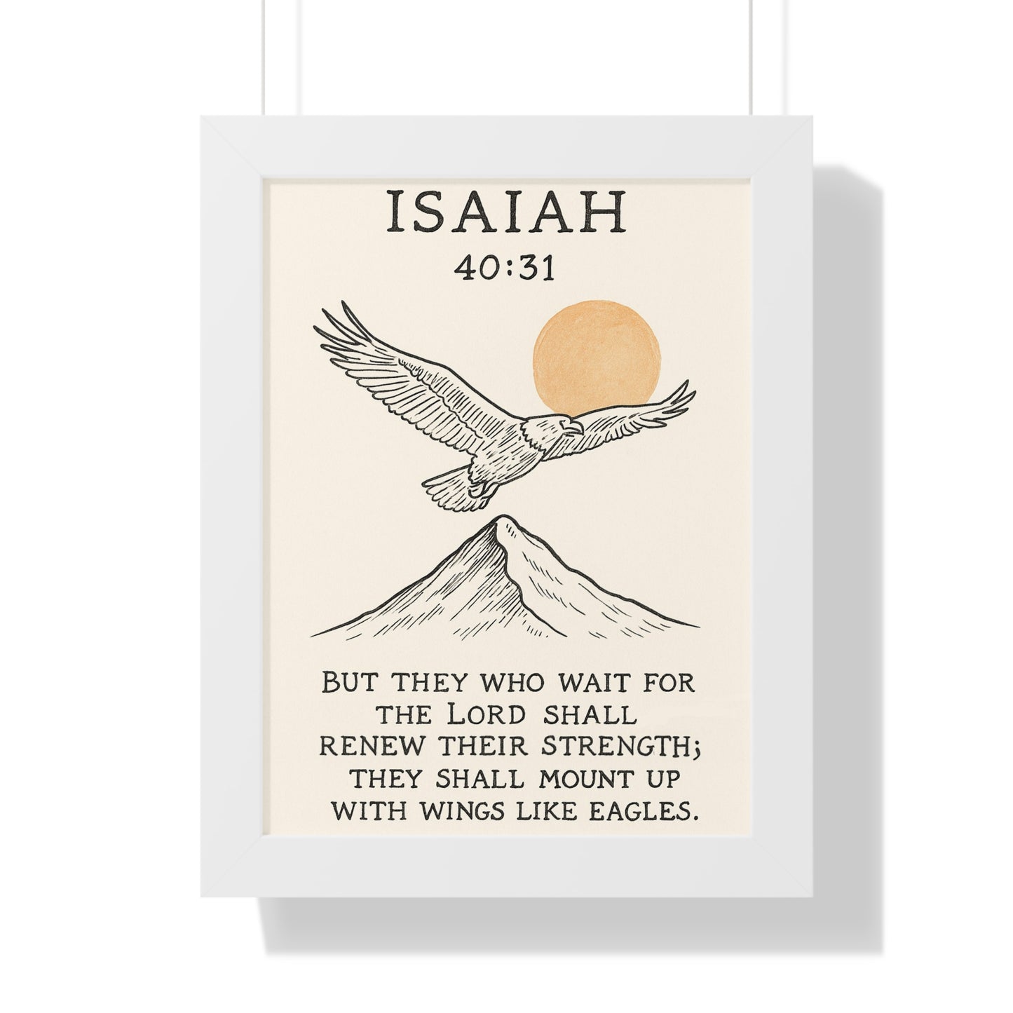 Those That Wait Upon God Will Renew Their Strength Isaiah 40:31 Framed Vertical Poster