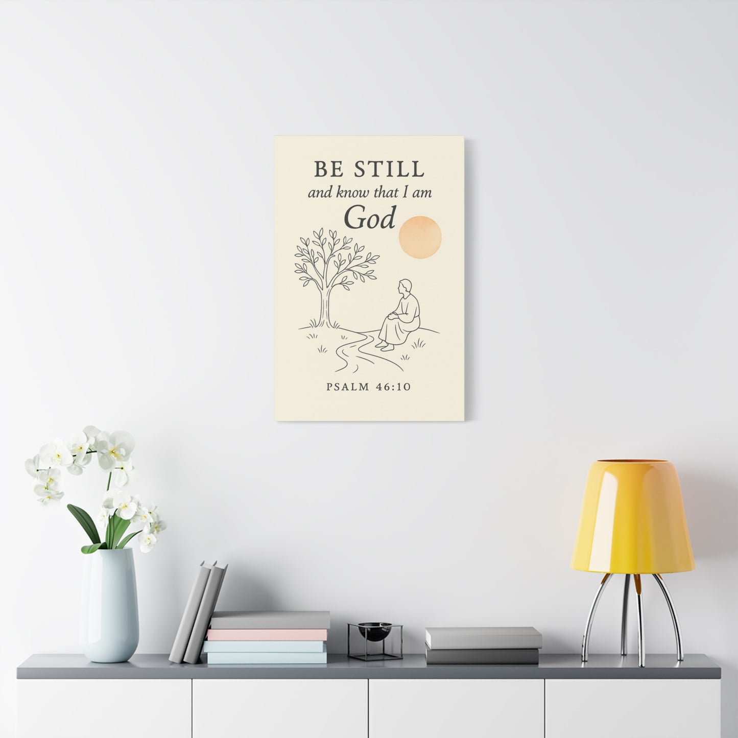 Be Still and Know That I Am God – Psalm 46:10 Christian Canvas Wall Art