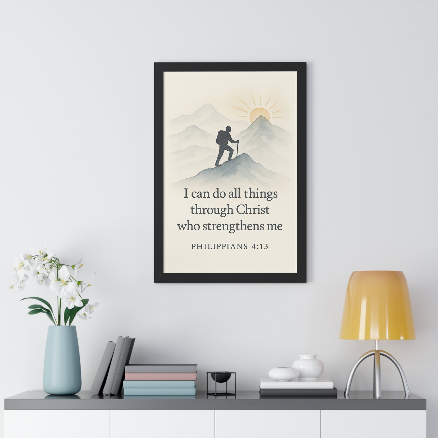 I Can Do All Things Through Christ That Strengthens Me Philippians 4:13 Framed Vertical Poster