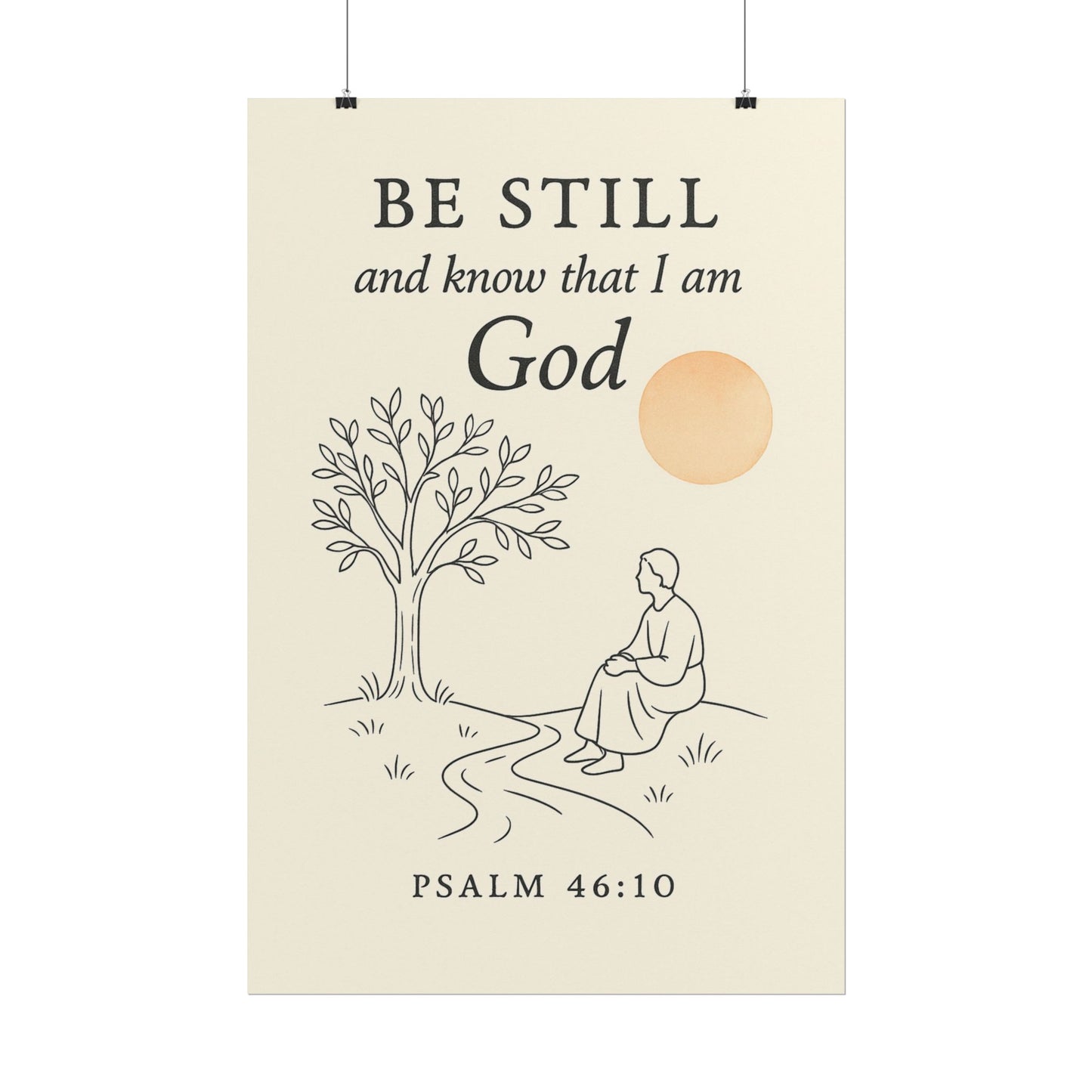 Christian Vertical Poster Psalm 46:10 - Be Still and Know That I Am God