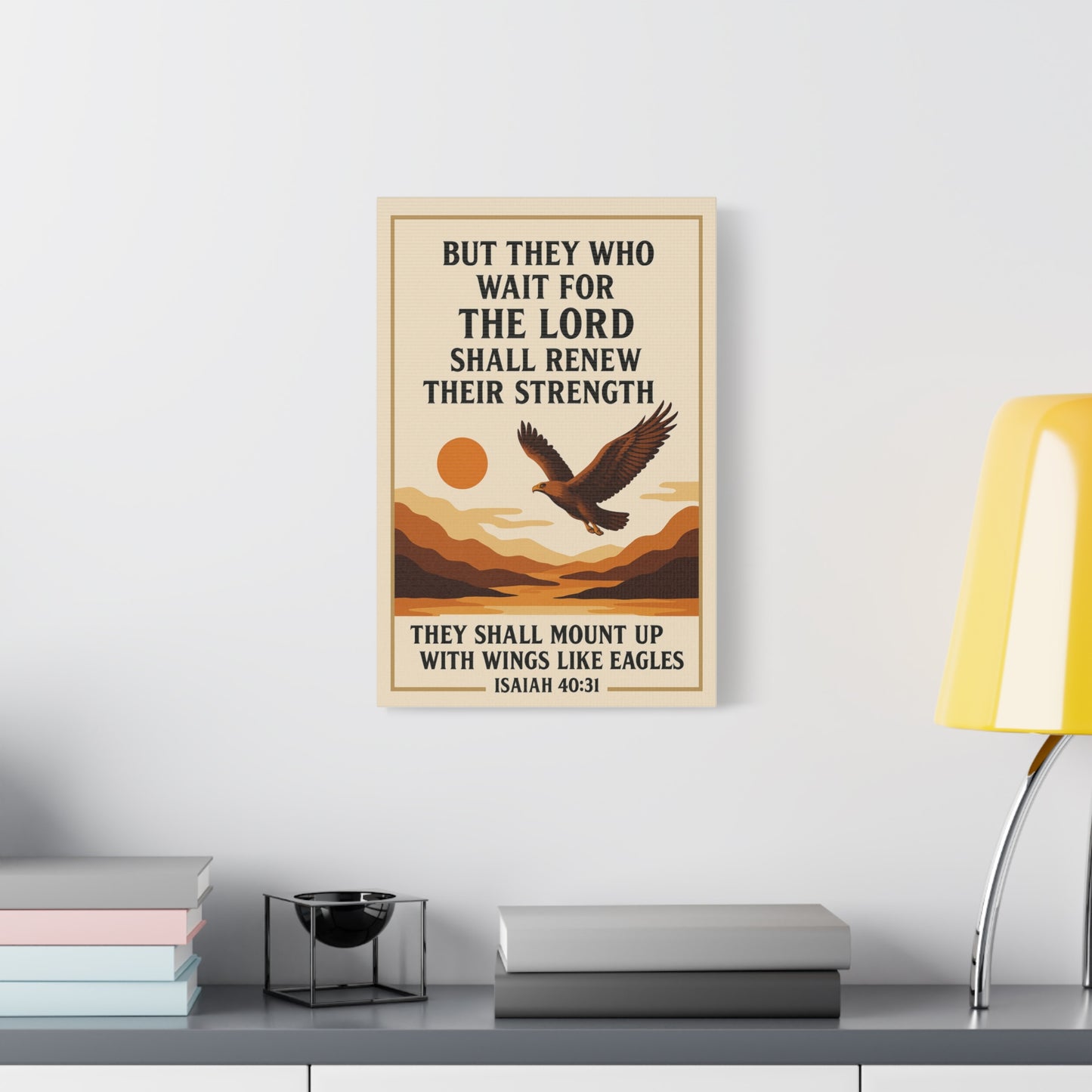 Isaiah 40:31 - Large Christian Wall Art Canvas