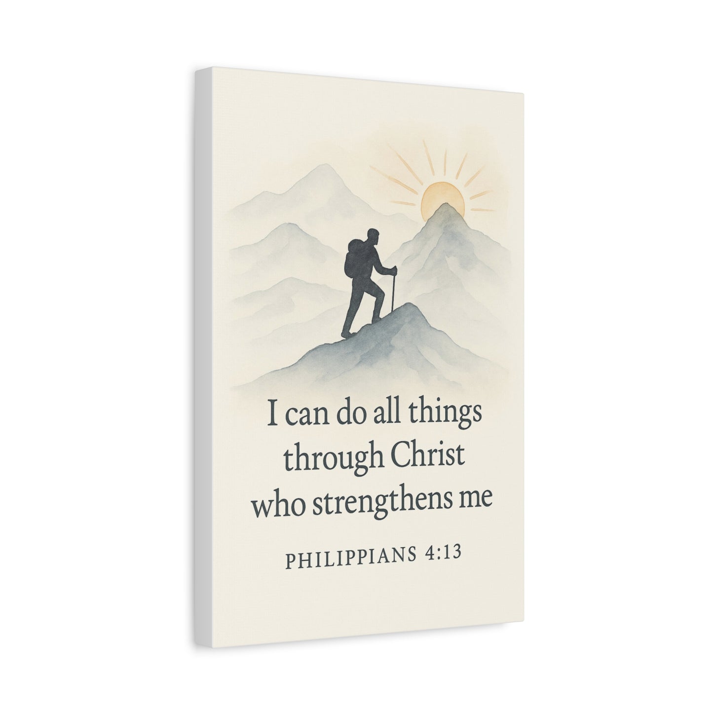I Can Do All Things Through Christ – Philippians 4:13 Christian Canvas Wall Art