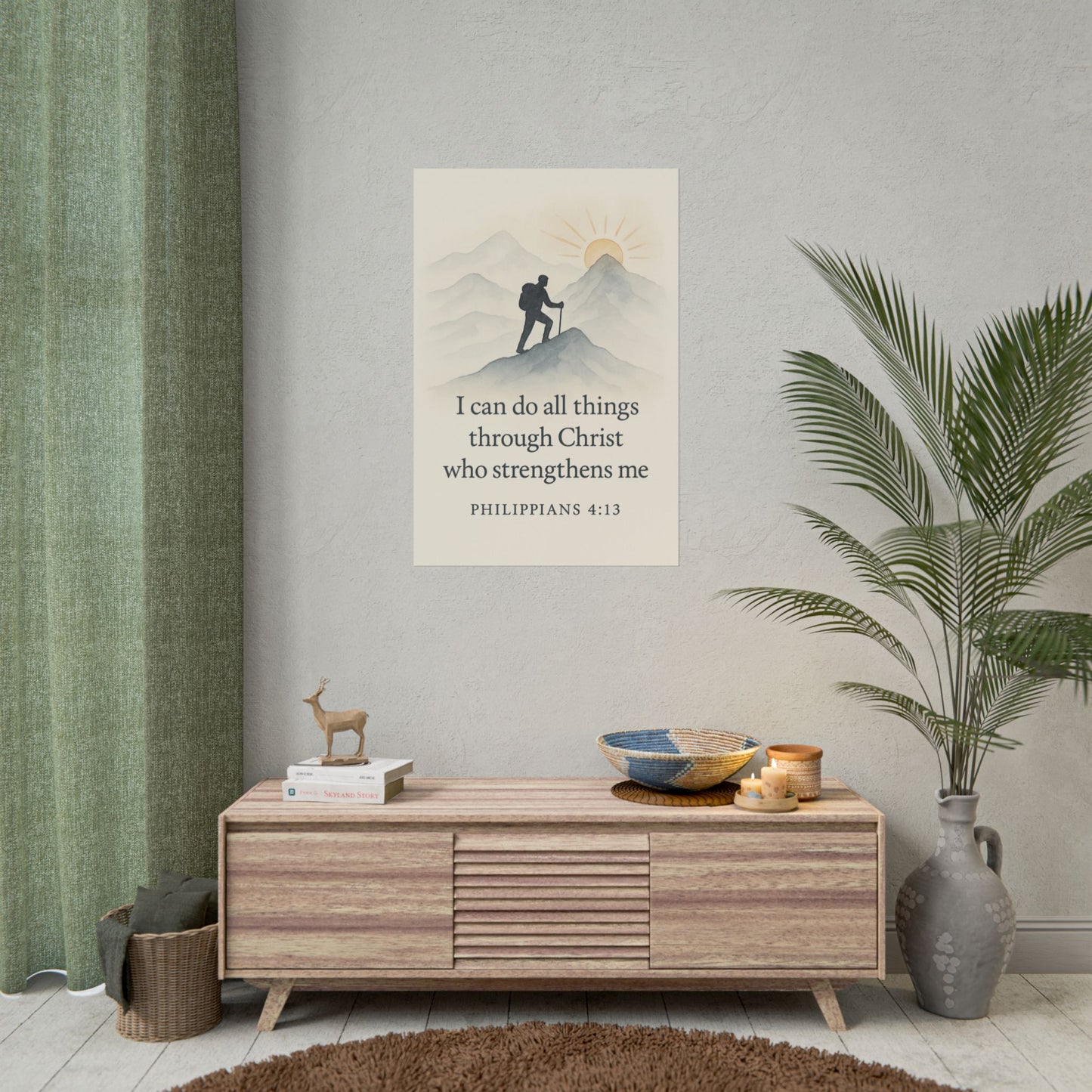 Christian Vertical Poster Philippians 4:13 - I Can Do All Things Through Christ Who Strengthens Me