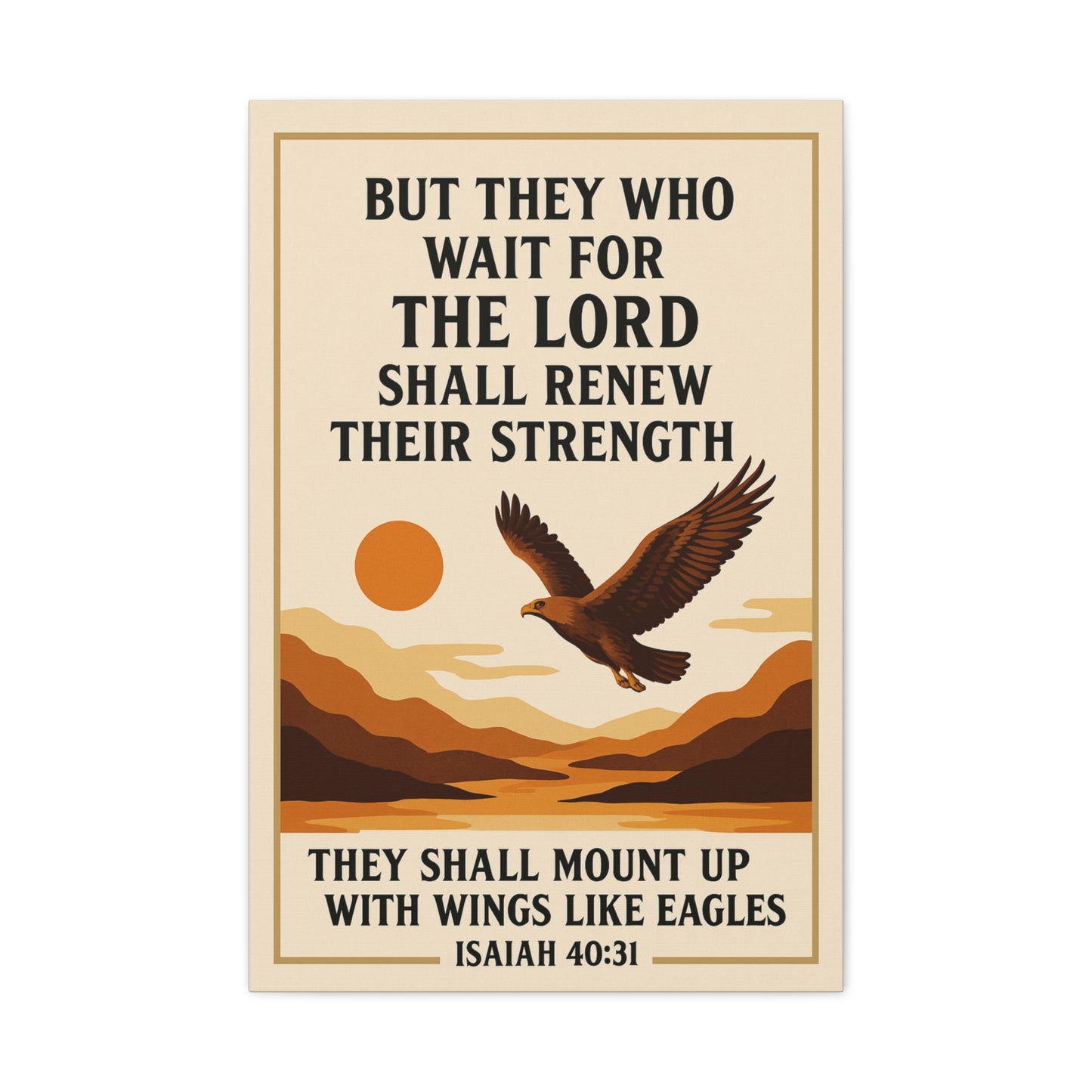 Isaiah 40:31 - Large Christian Wall Art Canvas