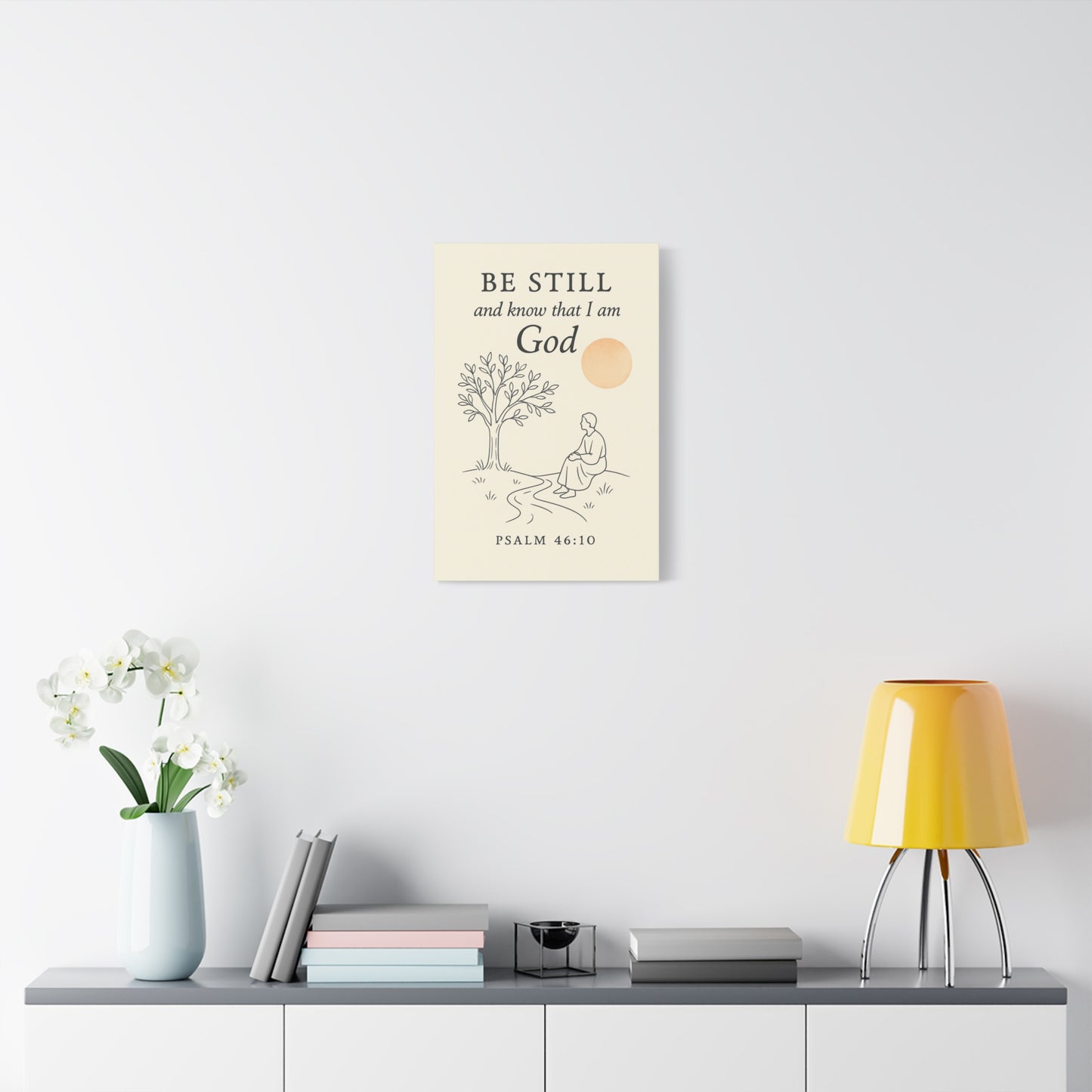Be Still and Know That I Am God – Psalm 46:10 Christian Canvas Wall Art