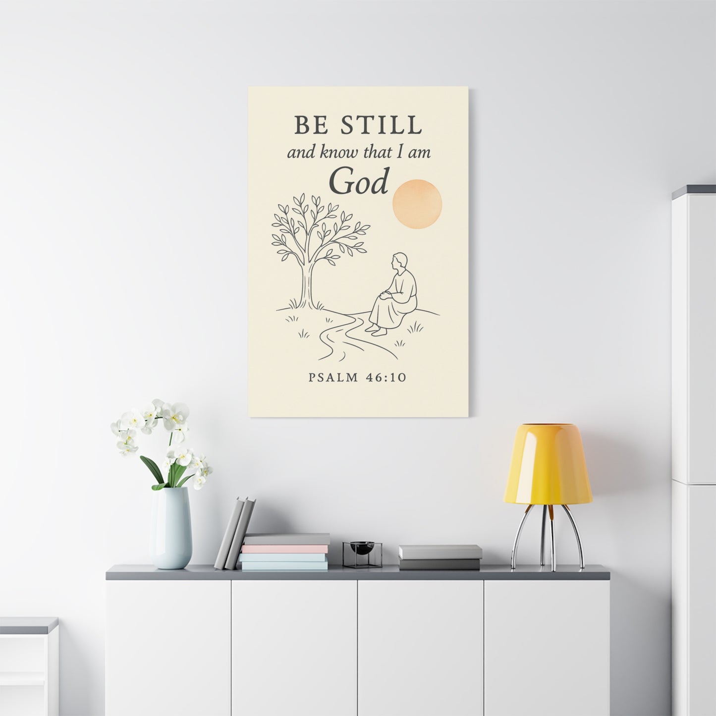 Be Still and Know That I Am God – Psalm 46:10 Christian Canvas Wall Art