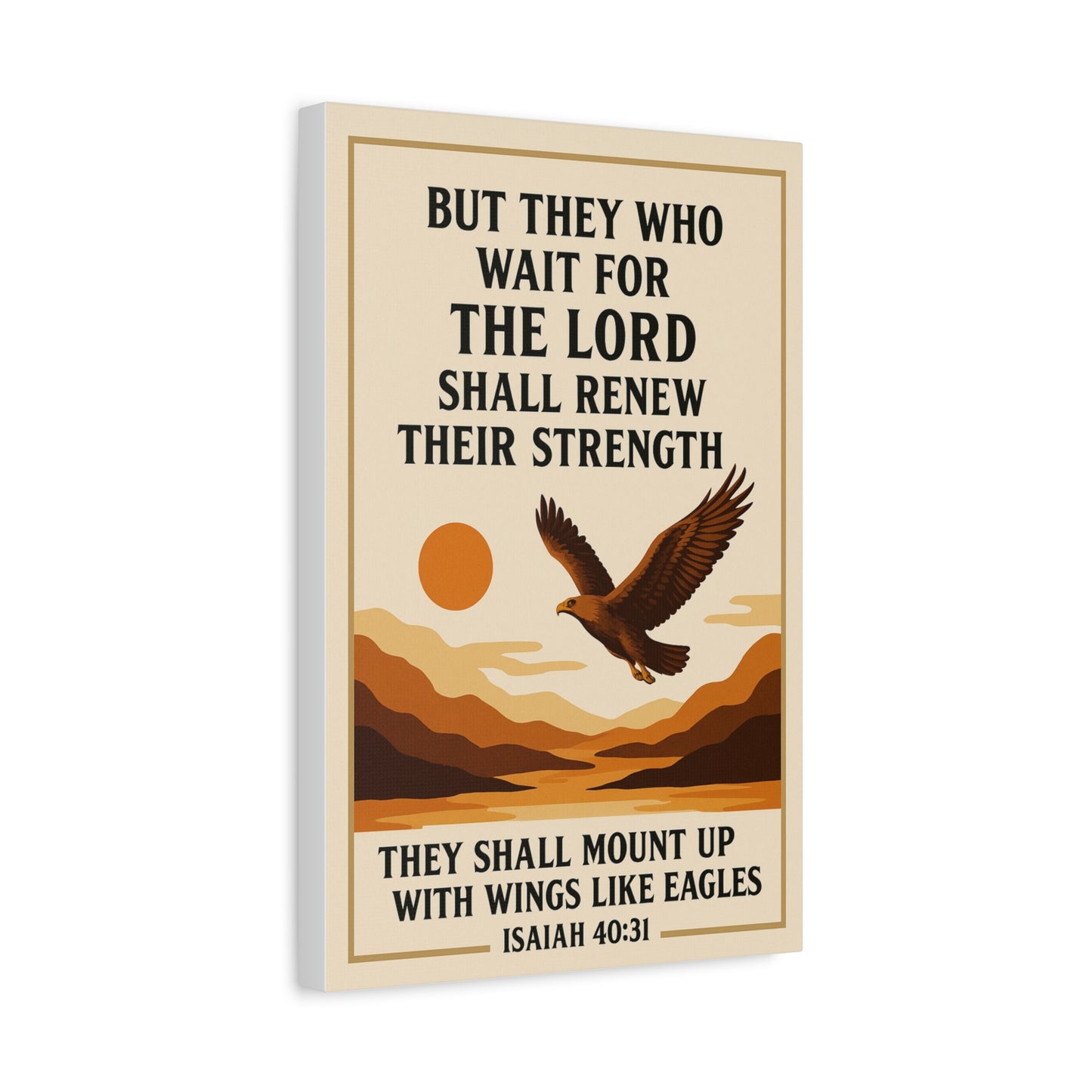 Isaiah 40:31 - Large Christian Wall Art Canvas