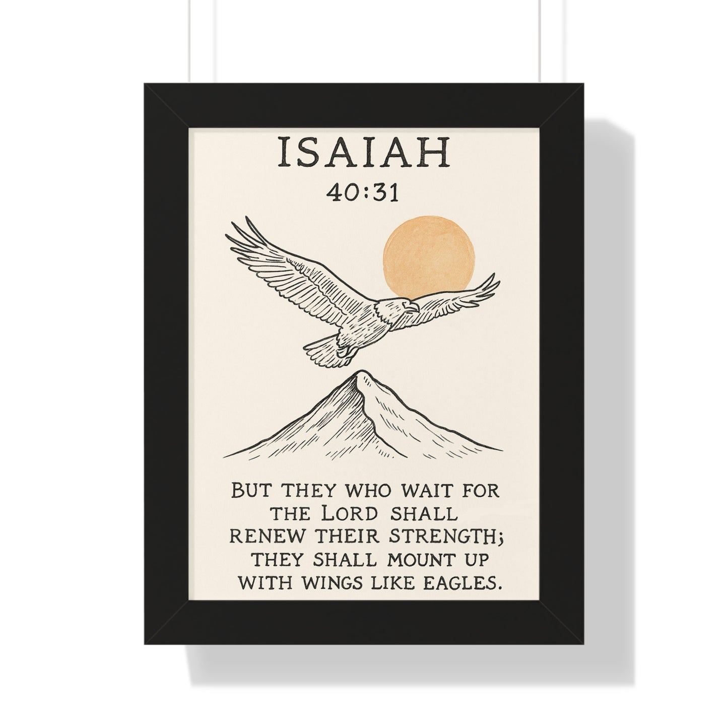 Those That Wait Upon God Will Renew Their Strength Isaiah 40:31 Framed Vertical Poster