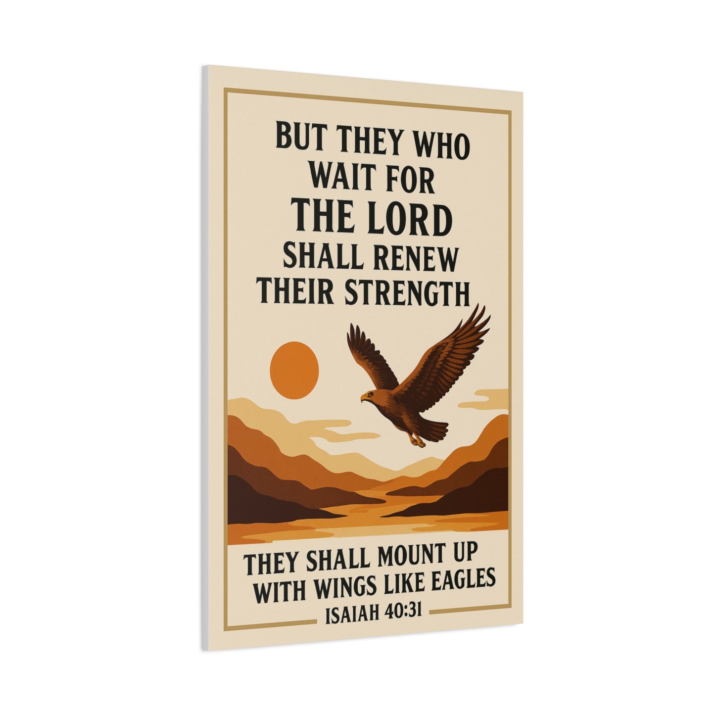 Isaiah 40:31 - Large Christian Wall Art Canvas