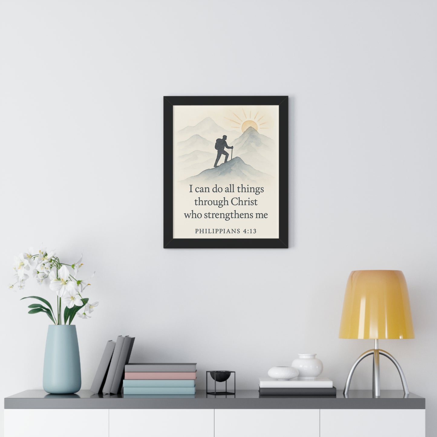 I Can Do All Things Through Christ That Strengthens Me Philippians 4:13 Framed Vertical Poster